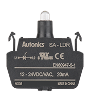 12 to 30 Volt (V) Light Emitting Diode (LED) Block Alternating Current (AC) Voltage Red Singular Contact Block (SA-LDR)